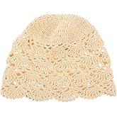 Knitted Head Beanie Crochet Beanie Hat Twisted Tea Hat Women Lace Caps Cotton Crochet s Summer Hair Accessories Cap Church Women ed
