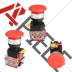 APIELE 22mm Momentary Mushroom Head Push Button