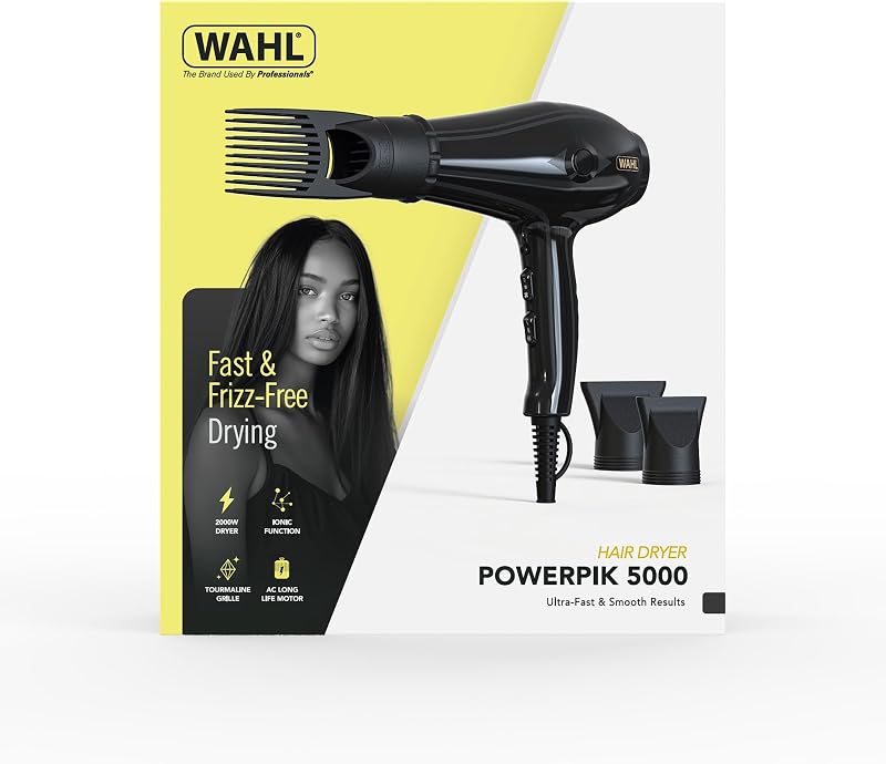 Powerpik 5000 Asciugacapelli con accessorio pik per acconciature afro