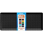 1" Thick Kitchen Mats for Floor, Water Resistant Floor Rug,Black/48" x 20" | Non-slip, Heavy Duty, Anti Fatigue Kitchen Rugs, Standing Desk Mat for Friends, Home, Office, Kitchen