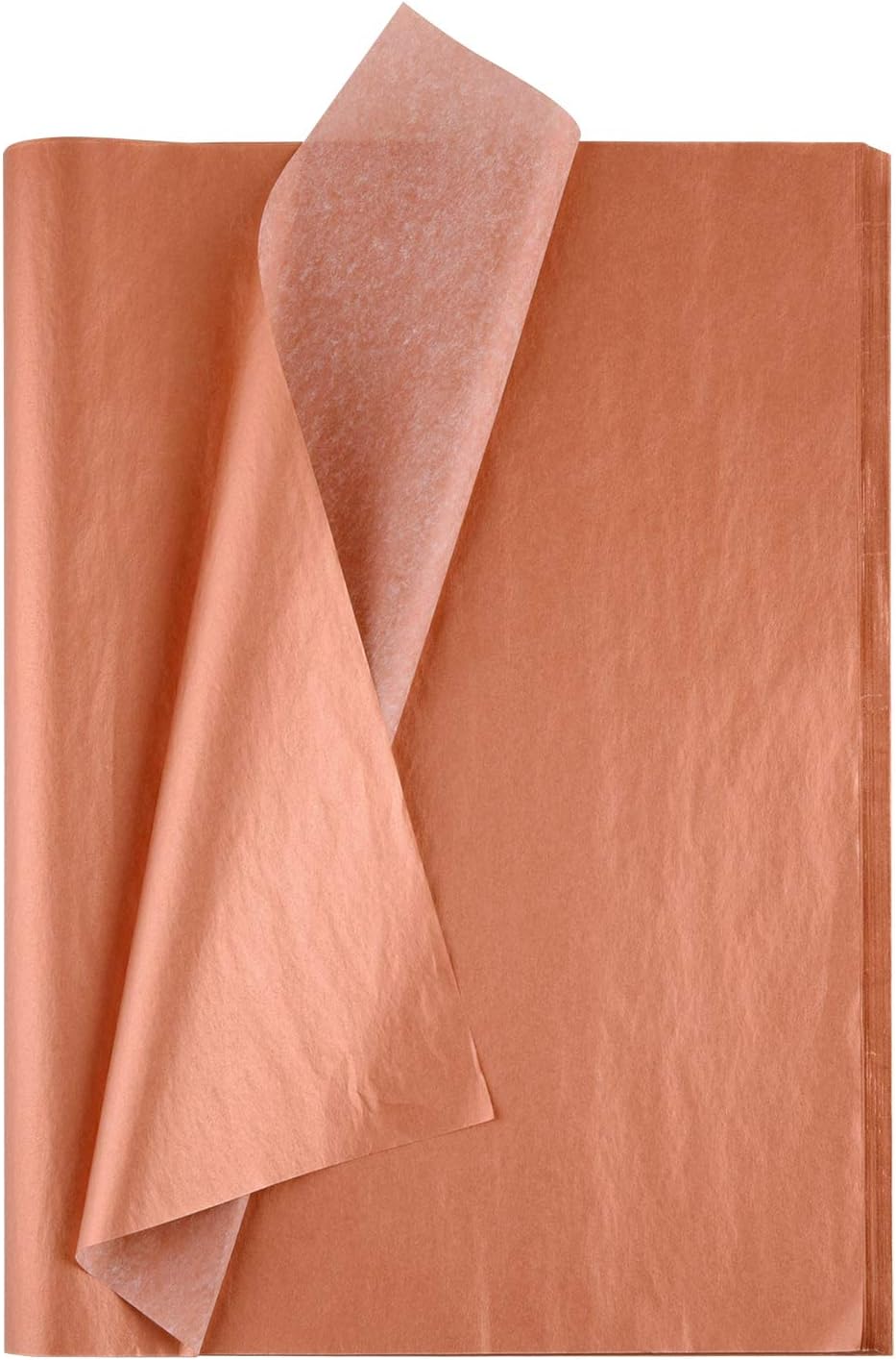 MIAHART 50 Sheets Rose Gold Tissue Paper Bulk 20X14 Inch Gift Wrap Paper Bulk Gift Wrapping Accessory Wrap for Wedding Birthday Party Favor Decor DIY Fringes Shredded Fill Confetti (Rose Gold)