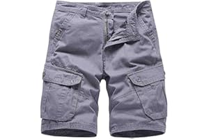 Basoteeuo Mens Cargo Shorts Casual Lightweight with Multi Pockets Summer Outdoor Work CargoShorts