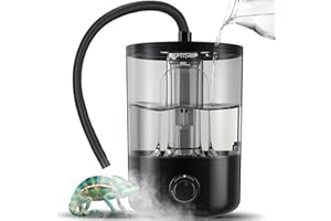 REPTITRIP 1 Gallon Reptile Humidifier Fogger for Terrariums, Adjustable Fog Volume, Ideal for Bearded Dragons, Lizards, Geckos, Snakes, Tortoises, Amphibians Humidity Increasing