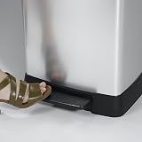 Curver Metal Effect 70% Recycled Kitchen Pedal Bin 50 L Silver view 5