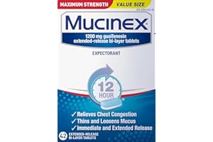 Mucinex 12 Hour Maximum Strength Extended-Release Tablets, 42 Tablets
