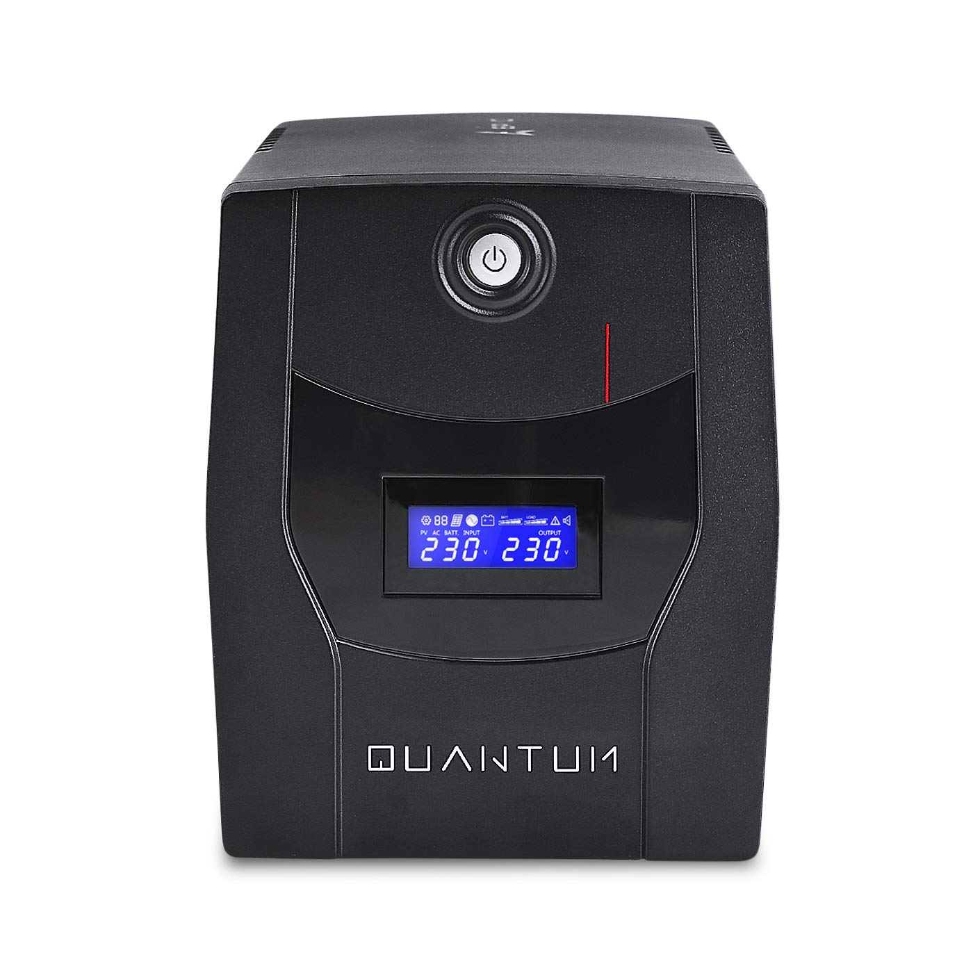 EPYC® Quantum - USV für Computer, 2200VA / 1320 Watt, UPS, Unterbrechungsfreie Stromversorgung für PC, Line Interactive, AVR, 5 Ausgängen (2X Schuko + 3X IEC), Maximale Autonomie, USV 230v 2