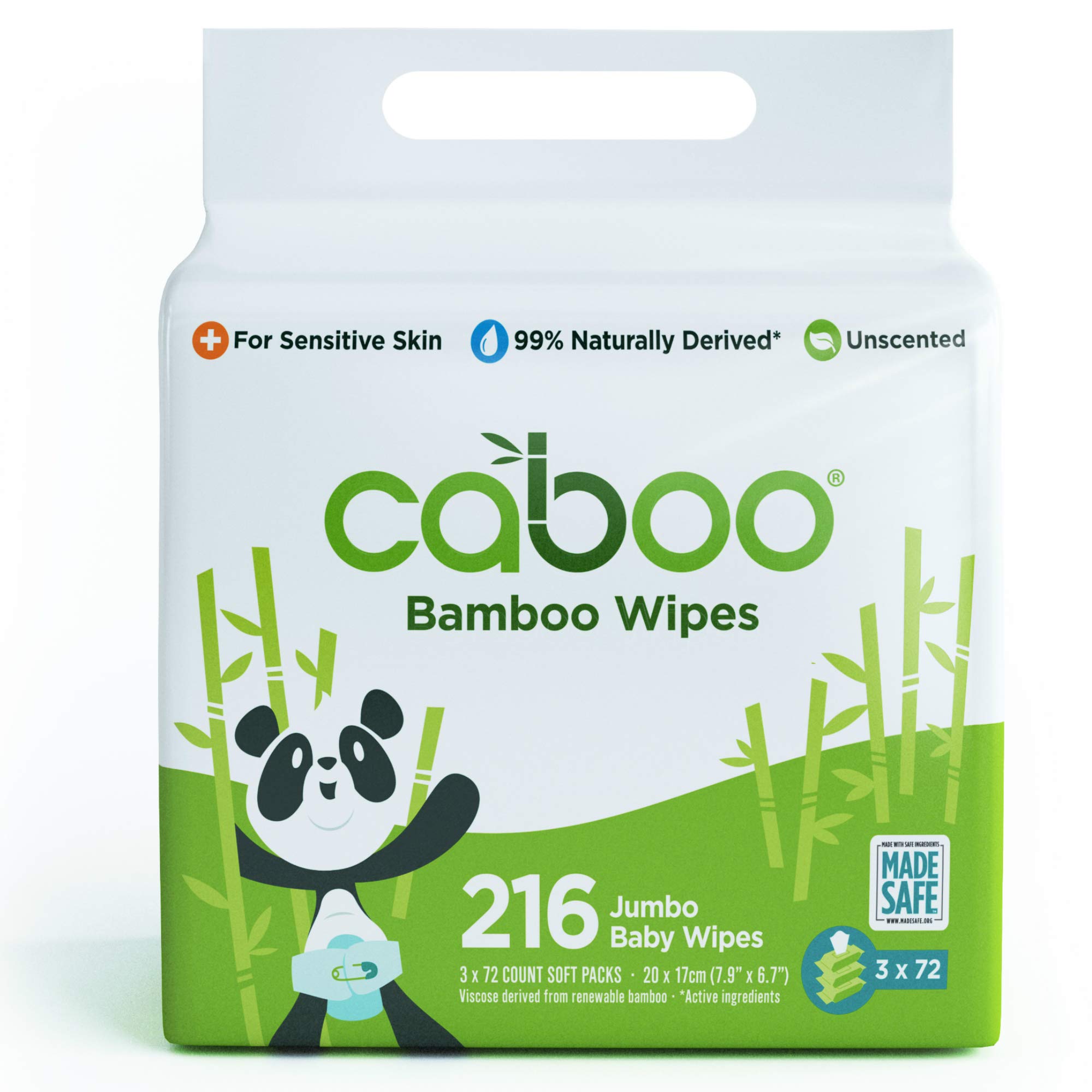 Caboo TreeFree Bamboo Baby Wipes, EcoFriendly Naturally Derived Baby