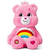 Care Bears 14" Cheer Bear Plushie - Medium Size - Pink Plushie for Ages 4+ &ndash; Perfect Stuffed Animal Holiday, Birthday Gift, Super Soft and Cuddly &ndash; Good For Girls and Boys, Employees, Collectors