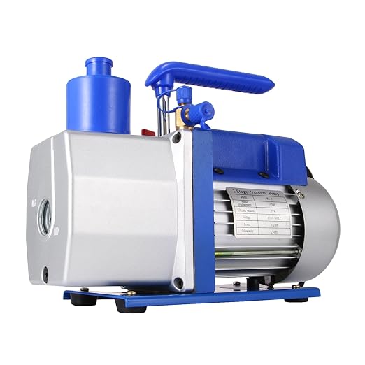 LOVSHARE 7CFM 0.5HP Vacuum Pump 110V 2 Meter Valve 1 Stage 5PA Ultimate