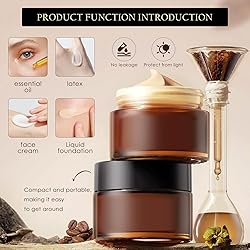 Lil Ray 2 Oz Glass Cream Jars with Black Lid, Empty