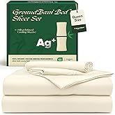 Silver Infused Bed Sheets Set, Temperature-Regulating Fabric with Self-Cleaning Technology for 3X Freshness Sleep, Genuine 100% Organic Viscose Derived from Bamboo (OffWhite, Queen)