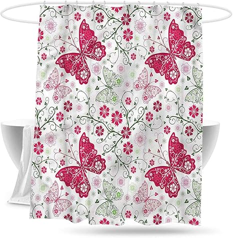Amazon スイートデコレーション 花 植物 テーマ 家 ギリシャ L70 X W70 シャワーカーテン ホーム キッチン オンライン通販