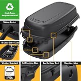 D-Line Weatherproof Outdoor Electrical Box IP54 Extension Socket Black view 2