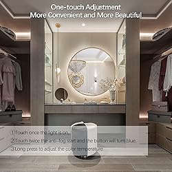 Niccy 24" LED Backlit Round Mirror for