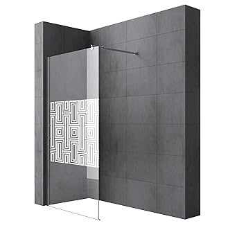 Sogood Luxus Duschwand Bremen02DM 120x200 cm Walk-In Dusche mit Stabilisator aus Edelstahl Duschabtrennung aus Echtglas 10mm 
