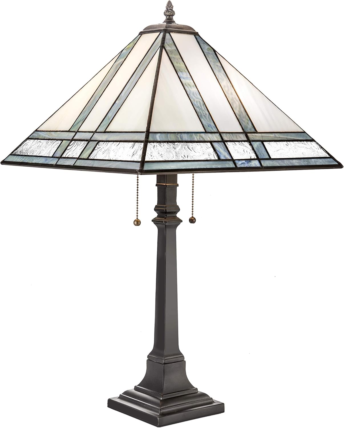 J Devlin Lam 370 Tb Large Mission Stained Glass Table Lamp Multi Colored Opal Accent Amazon Com