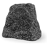 STUDIOFINIX 6.5" Outdoor Rock Speaker Waterproof Bluetooth Wireless Solar Powered with Rechargeable Battery for Patio, Deck, Pool, Garden(Single, Gray)