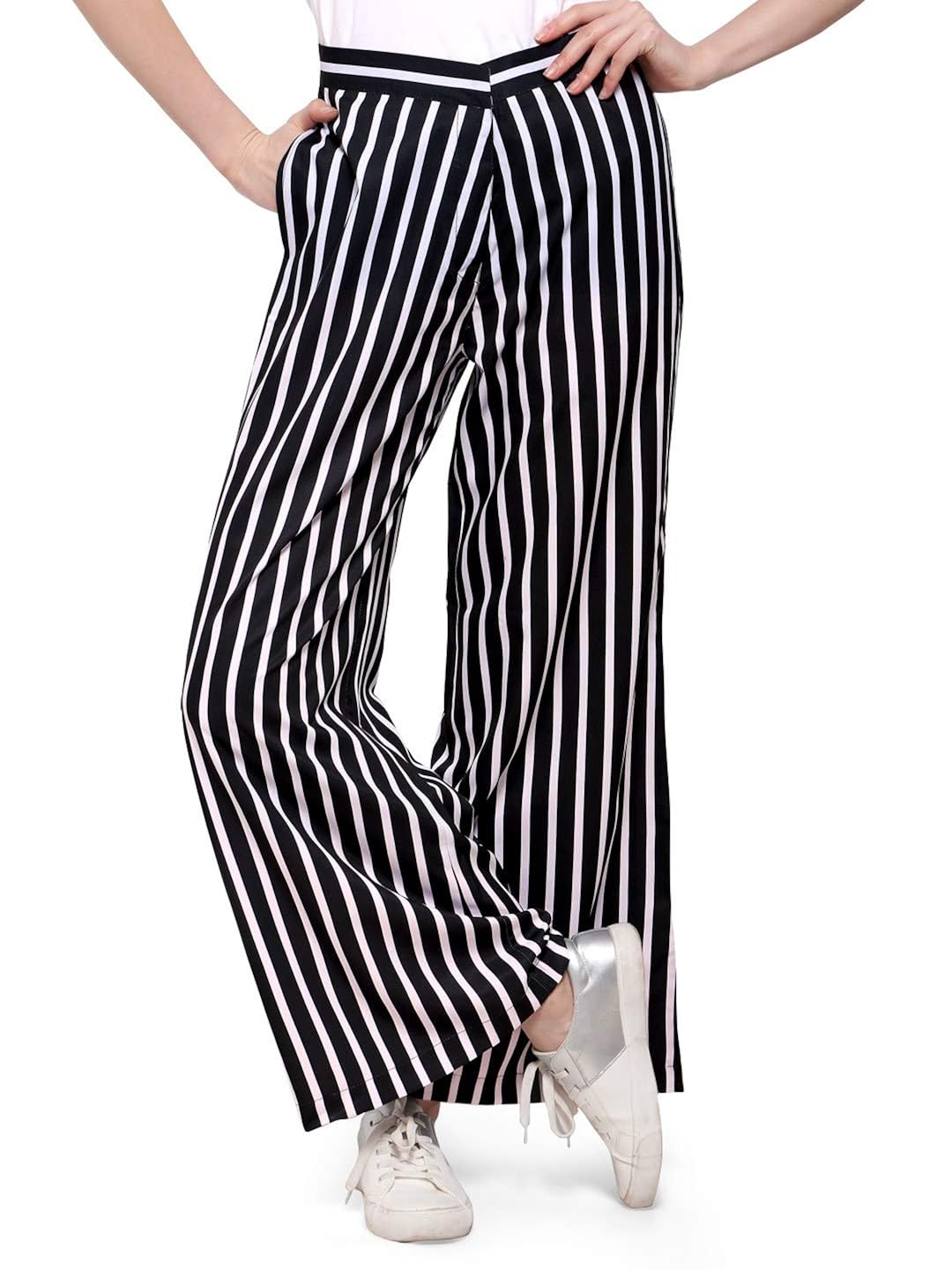 Buy Smarty Pants Women And Stripes Straight Fit Palazzo Pants