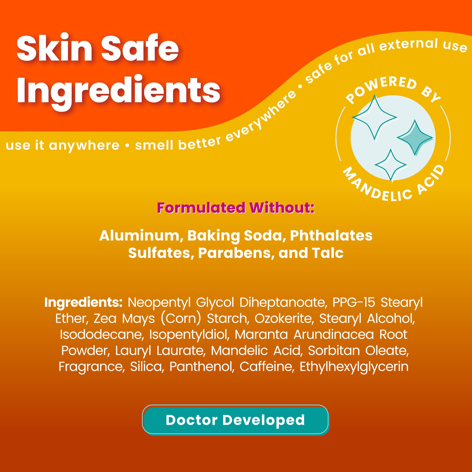 Lume Whole Body Deodorant - Smooth Solid Stick - 72 Hour Odor Control - Aluminum Free, Baking Soda Free and Skin Safe - 2.6 Ounce (Pack of 2) (Toasted Coconut)