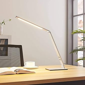 Lampwelt Nicano Led Table Lamp Dimmable Modern Aluminium For Office And Office 1 Bulb A Incl Light Bulbs Led Desk Lamp Office Light Amazon De Beleuchtung