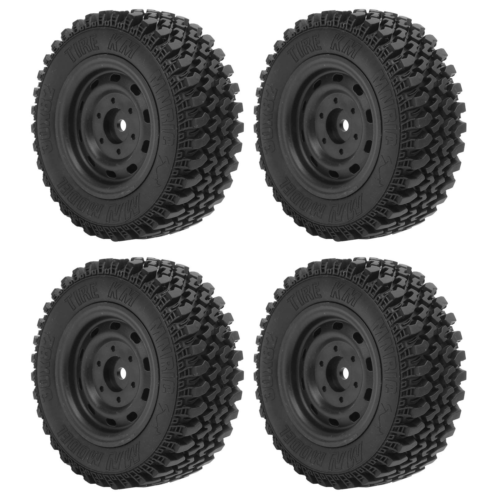 SUNGOOYUE RC Car Tires Set, 4Pcs Professional Plastic Rubber Tire RC Accessory Upgrade Parts Fit for MN86 RC Car