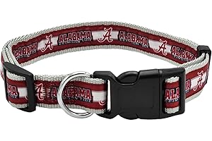 Pets First Collegiate Pet Accessories, Dog Collar, Alabama Crimson Tide, Small