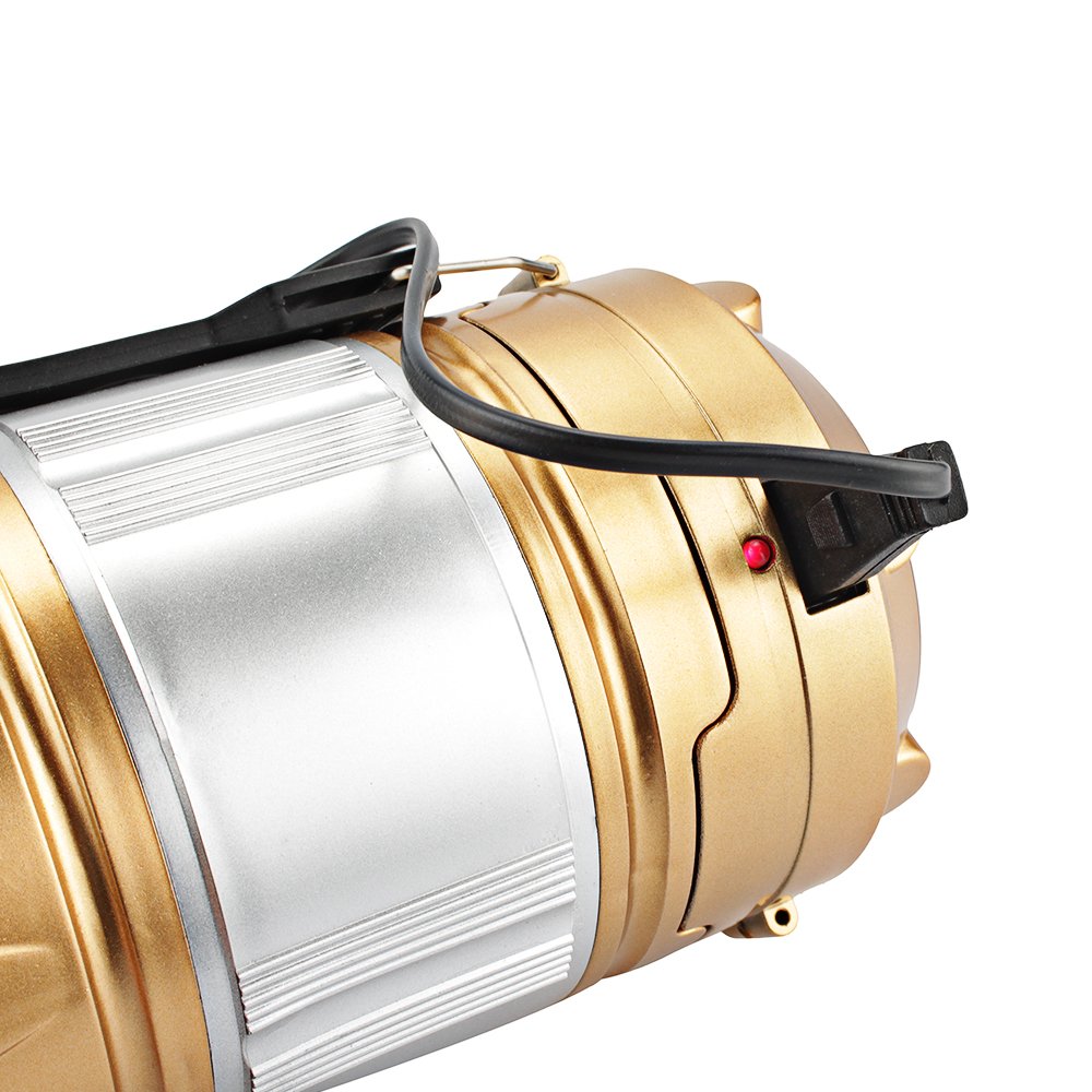 2-Pack LED Lantern, Solar Portable Outdoor Camping Collapsible Flashlight for Emergency supplies,Hurricane,Power failure, Waterproof LED Lighting (Golden)