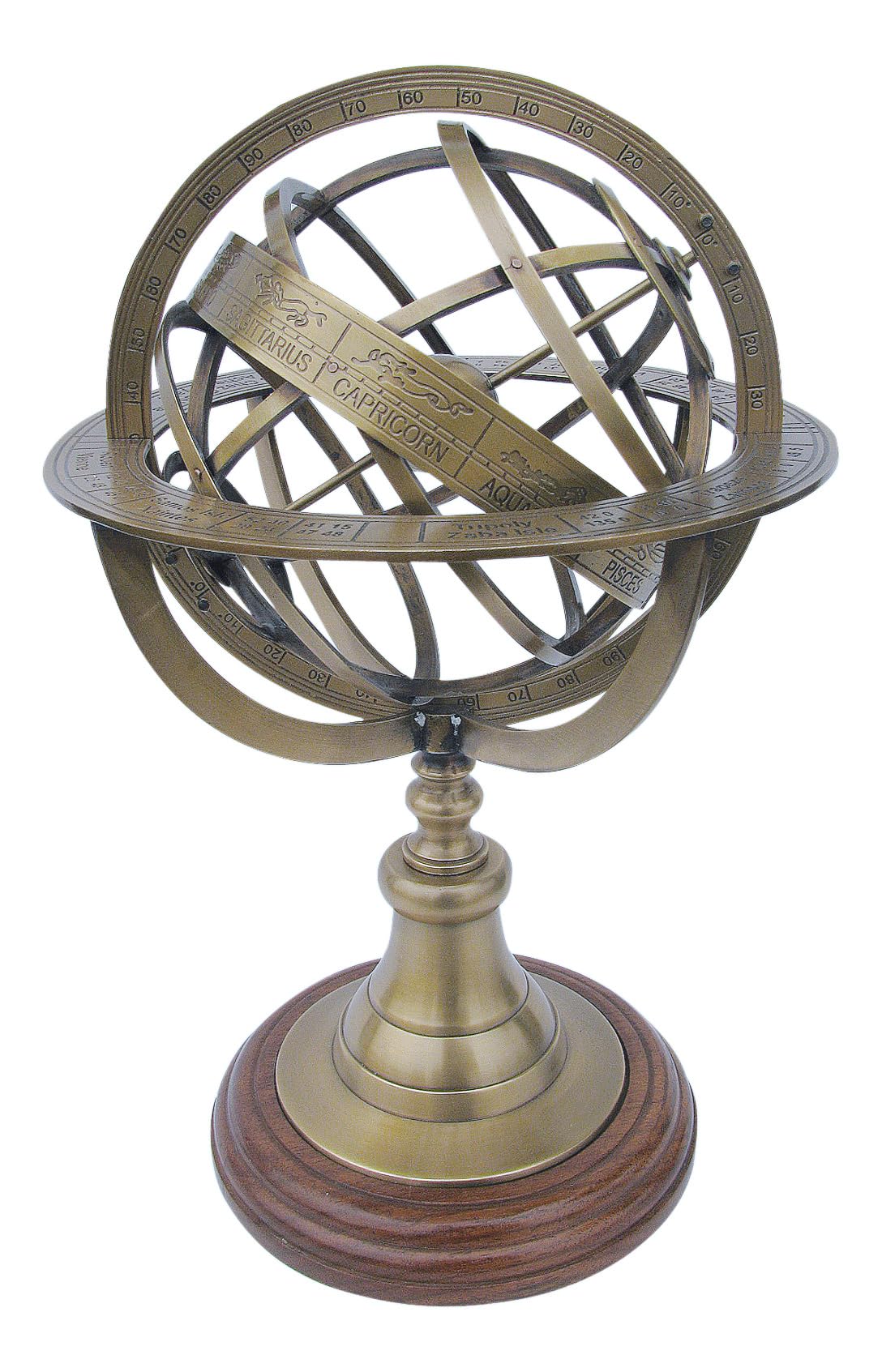 Armillary sphere - antique brass.