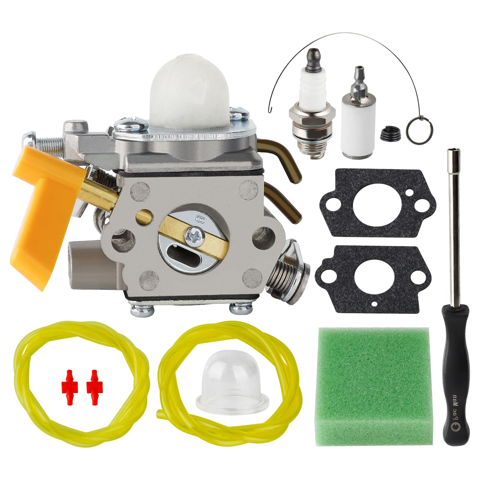 Photo 1 of Ferilter CS26 Carburetor for Ryobi CS26 CS30 SS26 SS30 Homelite 26cc 30cc 25cc Engine RY30220 RY30160 RY30522 Weed Eater 308054043 308054077 308054013 Carburetor for Homelite Trimmer Blower Parts