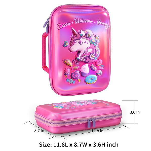 KIDS LUNCH BOX BAG SET: GIRLS UNICORN LUNCH BAGS BENTO BOXES WITH 3-COMPARTMENT INCLUDED ICE PACK WATER BOTTLE INSULATED LUNCHBAG REUSABLE SCHOOL LUNCHBOX CONTAINERS KIT FOR TODDLER DAYCARE CHILDRENS
