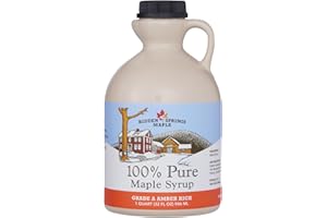 Hidden Springs Maple Amber Rich Quart 100% Pure Maple Syrup USA/CAN, BPA-free Jug