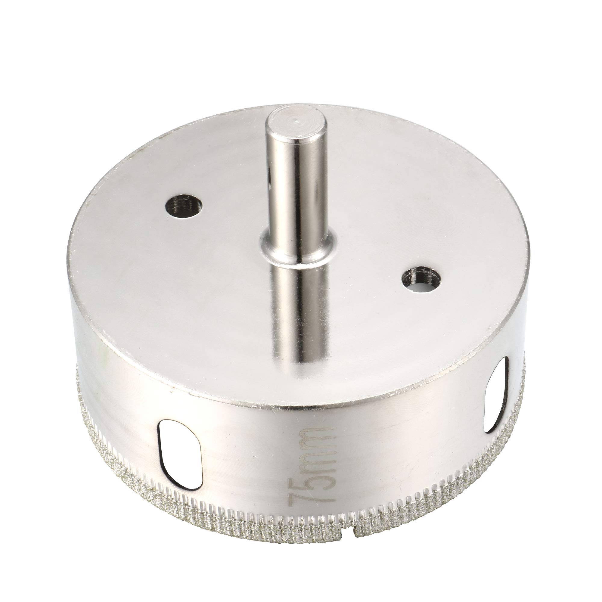 Sourcingmap 75mm Diamond Coated Glass Hole Saw Drill Bits for Ceramic Tile Marble Rock Porcelain Bottles Pots Brick