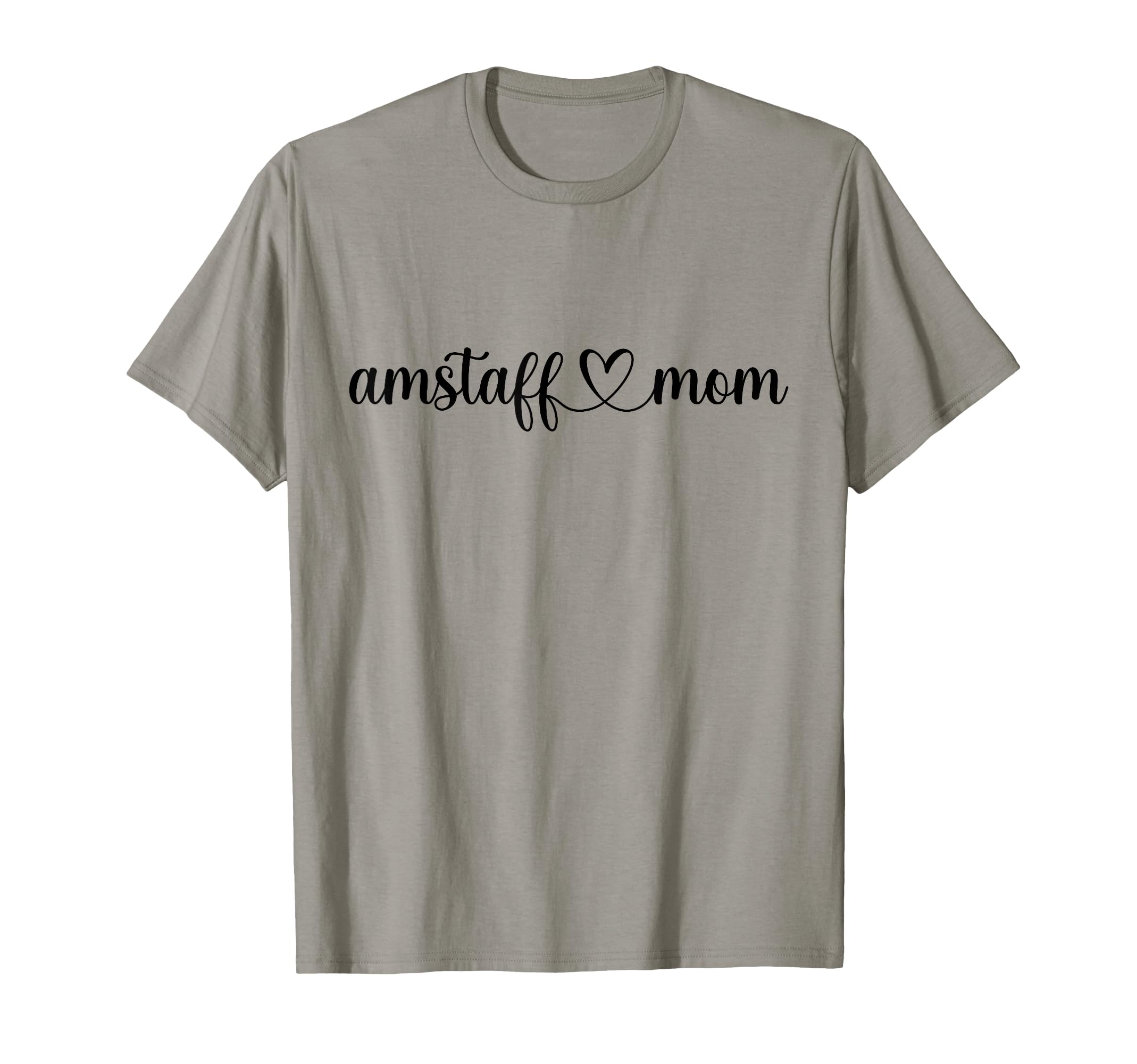 Dog Heart Love Amstaff Mom T-Shirt
