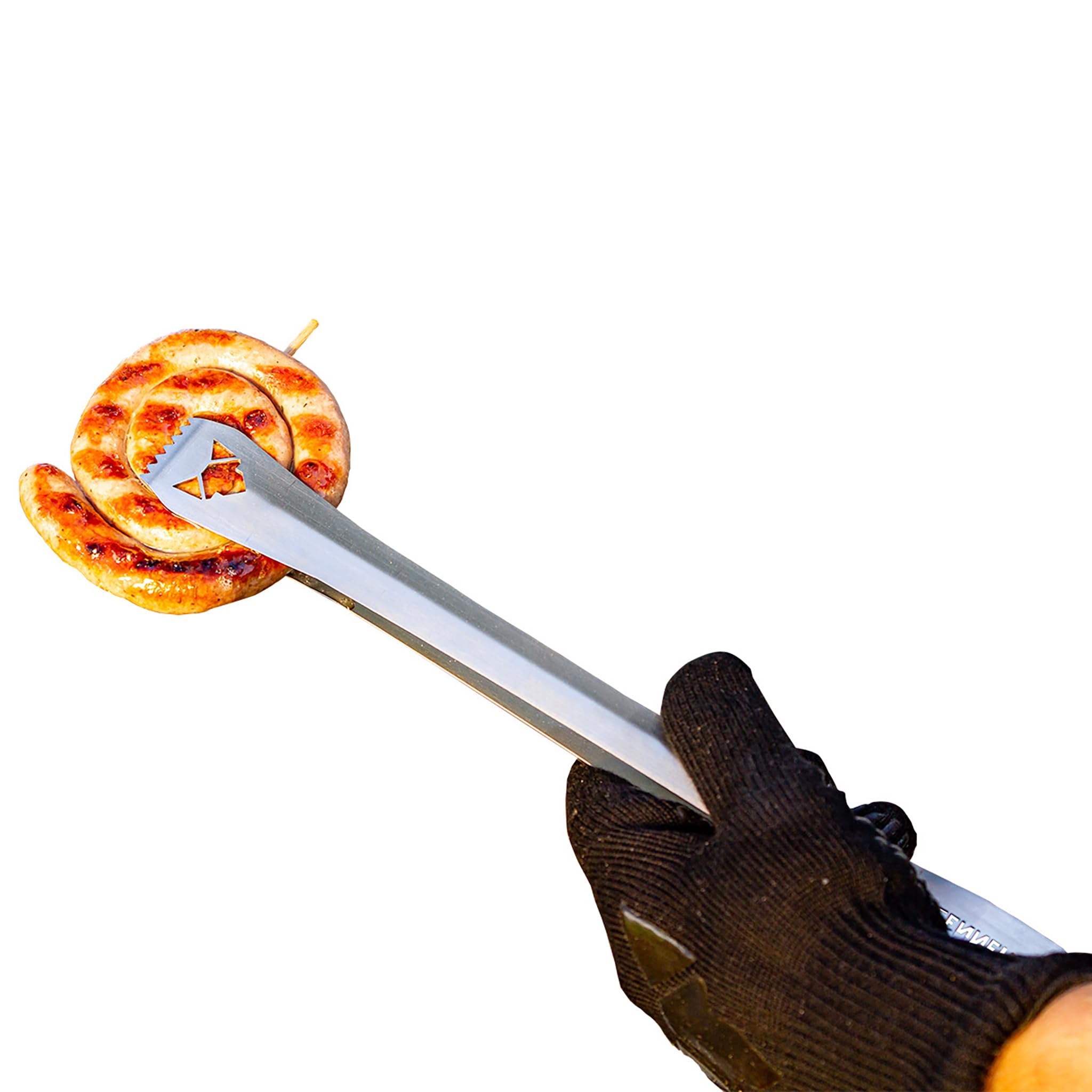 FENNEK Barbecue Tongs | Comes with Leather Strap and Bottle Opener | Stainless Steel | Made in Germany