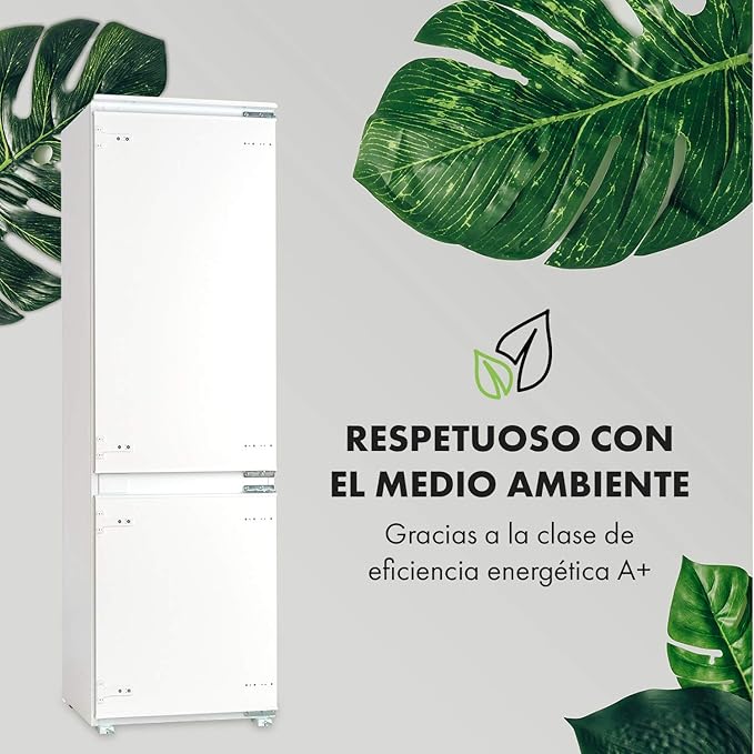 Klarstein CoolZone - Nevera combi para montar en la cocina, 3 ...