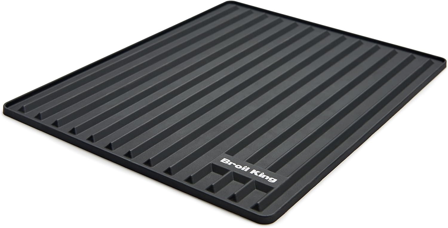 Broil King 60009 Silicone Side Shelf Mat, Black : Garden & Outdoor
