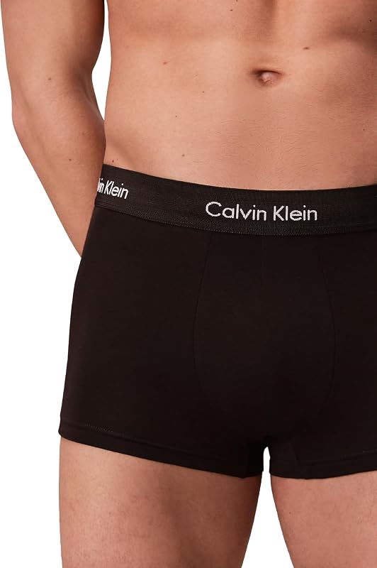 Boxers Taille Basse Lot de 3 Homme sous-Vêtement, Noir (Black W Black WB), M — photo 4 sur 4
