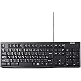 BUFFALO USB接続 有線スタンダードキーボード ブラック BSKBU105BK【Windows/PS4/Nintendo Switch対応】