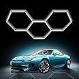 CDKMAX LED Hexagon Garage Light 3.0 Hex Grid Honeycomb Shop Light 135W 21400LM 6500K Hexagon Lighting System Car Detailing Shop LED Ceiling Lights for Home Gym Garage Workshop Basement Warehouse