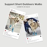 PUPTECK Anti-Slip Dog Socks 2 Pairs Paw Stop Licking Dark Blue XL view 6