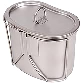 Rothco Stainless Steel Canteen Cup and Cover Set - Outdoor Survival Utensil Water Bottle for Camping