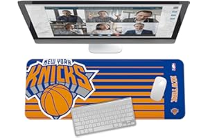 SOAR NBA Multifunctional Desk Mat for Desktop, (31.5"x12") - Ultra Soft Fabric with Non-Slip Rubber Backer - Water Resistant & Durable Nylon Stitching