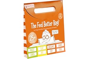 Open the Joy Feel Better Bag: Get Well Soon Kids Gifts Basket, 25+ Fun Activities, Playing Cards, Origami, Games, Clay Art, Magic Tricks - Great Gift for Kids After Surgery Ages 4+