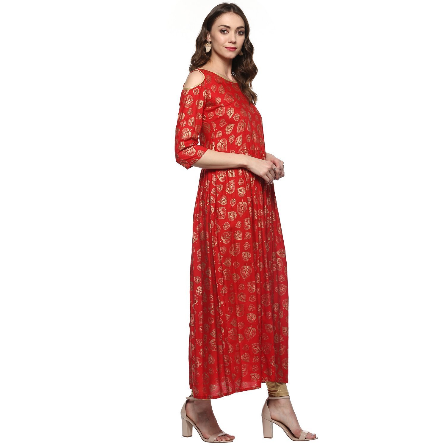 eyesonme women's rayon anarkali gown