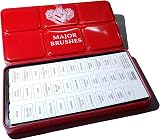 Major Brushes Artist Watercolour Paint Tin 36 Blocks Red Metal Lid view 4