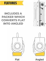 Avocet White UPVC Door Butt Hinge 100mm Double Glazed Patio Door Adjustable view 2