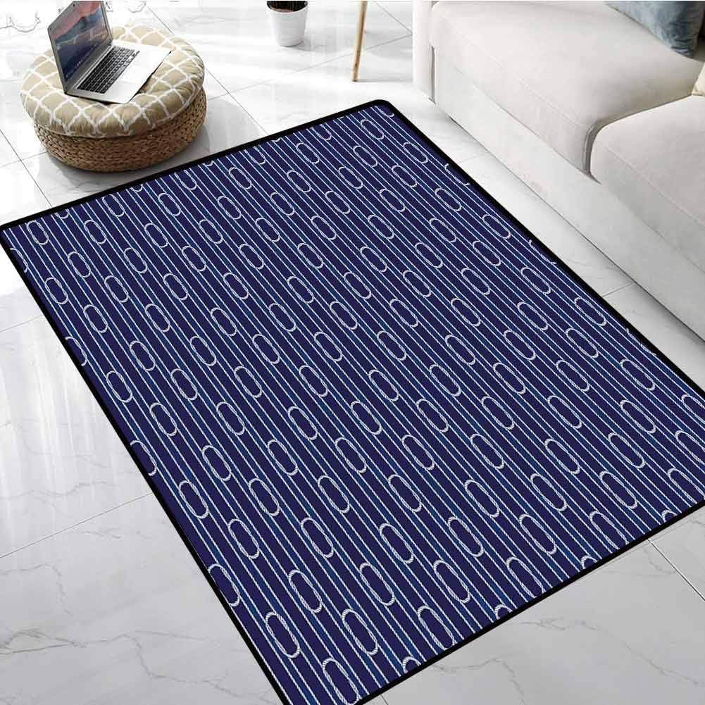 Navy Blue Custom fit Floor mats Marine Inspired Rope Pattern Knots