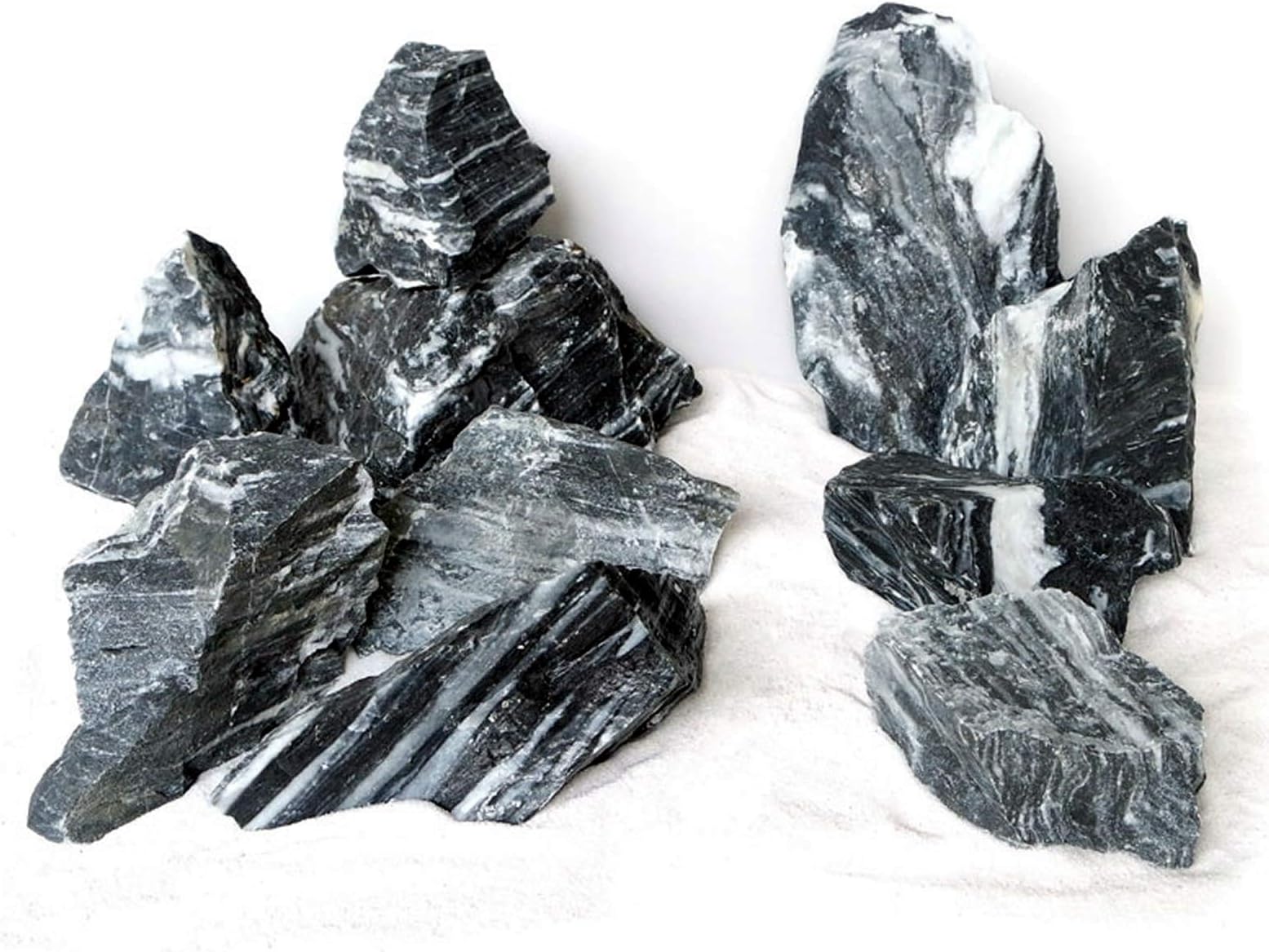 Hardscape Materials Planted Aquascaping Black and White Aurum Stone (5 kg)