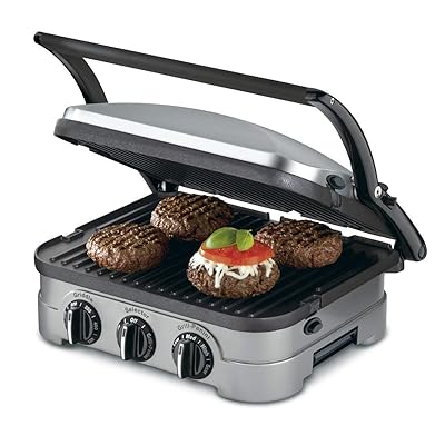 Cuisinart 5-in-1 Function Contact Counter-top Grill Panini Press Griddler Gourmet