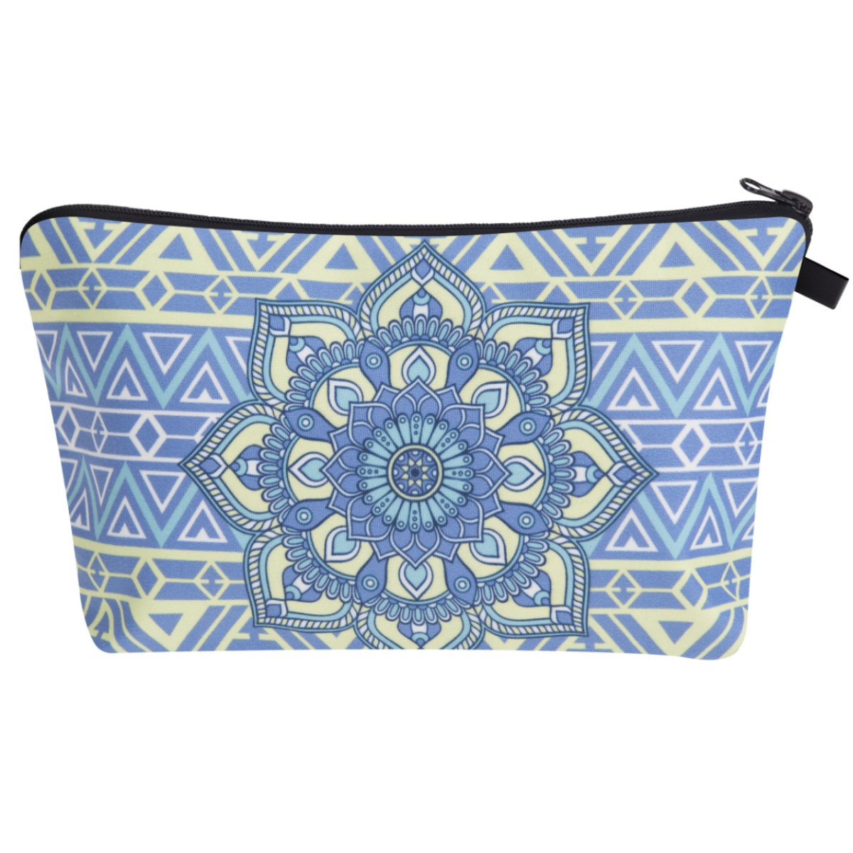 PREMYO Make-Up Pouch Cosmetic Bag Toiletry All Over Printed Design Mandala Fits in Handbag Ideal for Essentials Traveling Suitable as Pencil Case